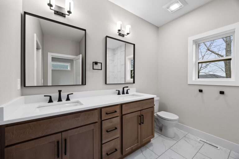 bathroom with double sink