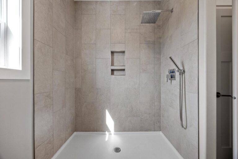 tiled shower